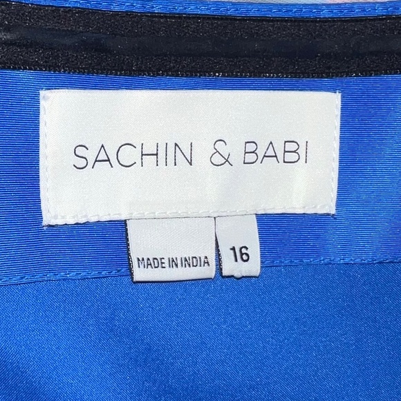 SACHIN & BABI Leora Strapless Bow-embellished Silk-faille Gown In Imperial Blue - Picture 8 of 9